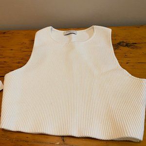 NEW Babaton Sculpt Knit Racer Cropped Tank